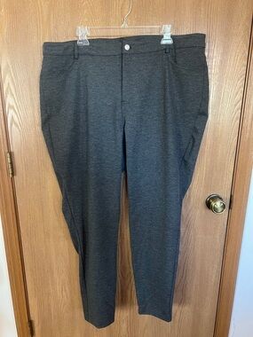 Michael Kors Dark Charcoal Straight-Leg Pants